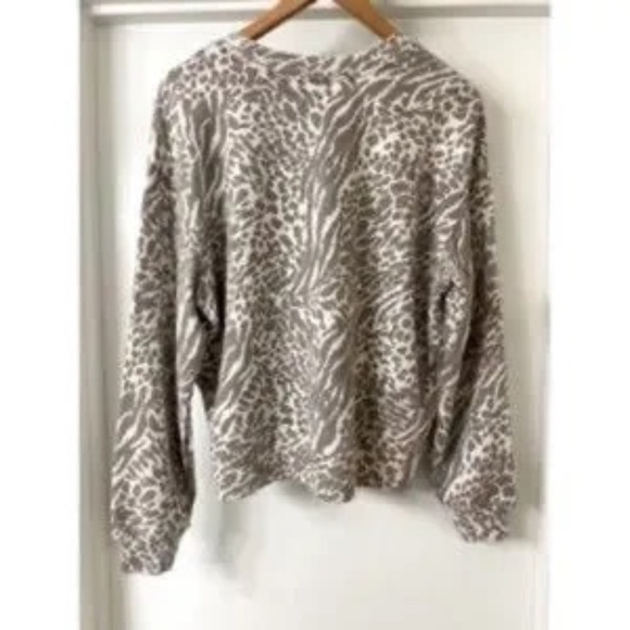 Rails Ramona Sweater Sweatshirt Mix Animal Print Cotton Blend - Picture 10 of 11
